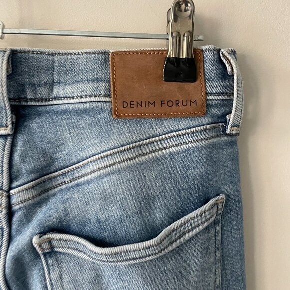 DENIM Forum The Lola High Rsise Skinny Crop Denim Jeans Medium Wash Blue 27 - Picture 8 of 11